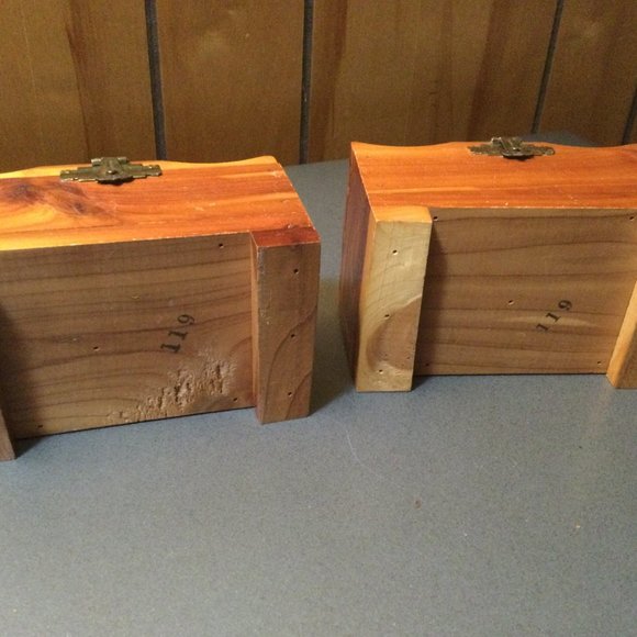 Mini Wood Box FULL of vintage earrings ONE BOX 5”x3”x2.5” - Picture 8 of 8